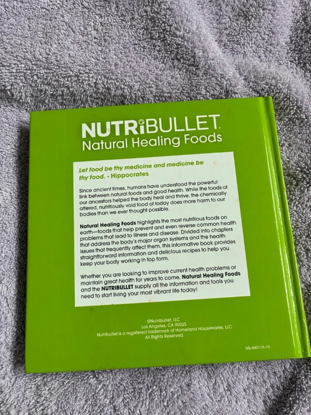 Nutri Bullet Natural Healing Foods Book